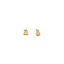 TRI mini / gold satin earrings
