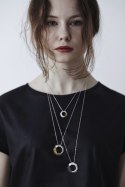 LABEL mini / satin silver necklace