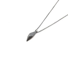 ONE EDGE / black silver necklace