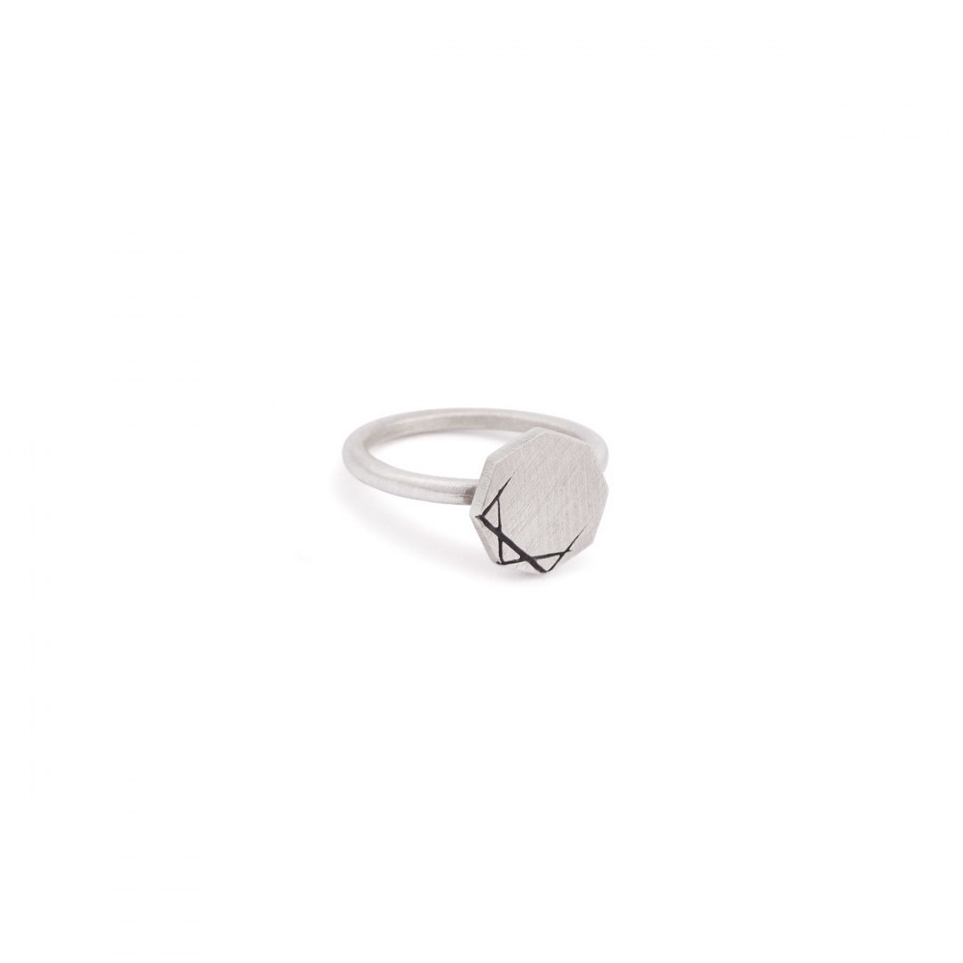 LABEL/ SATIN SILVER RING LABEL/ SATIN SILVER RING