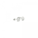LABEL mini earrings / satin silver