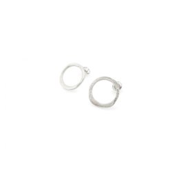 LANE circle / recycled silver earrings