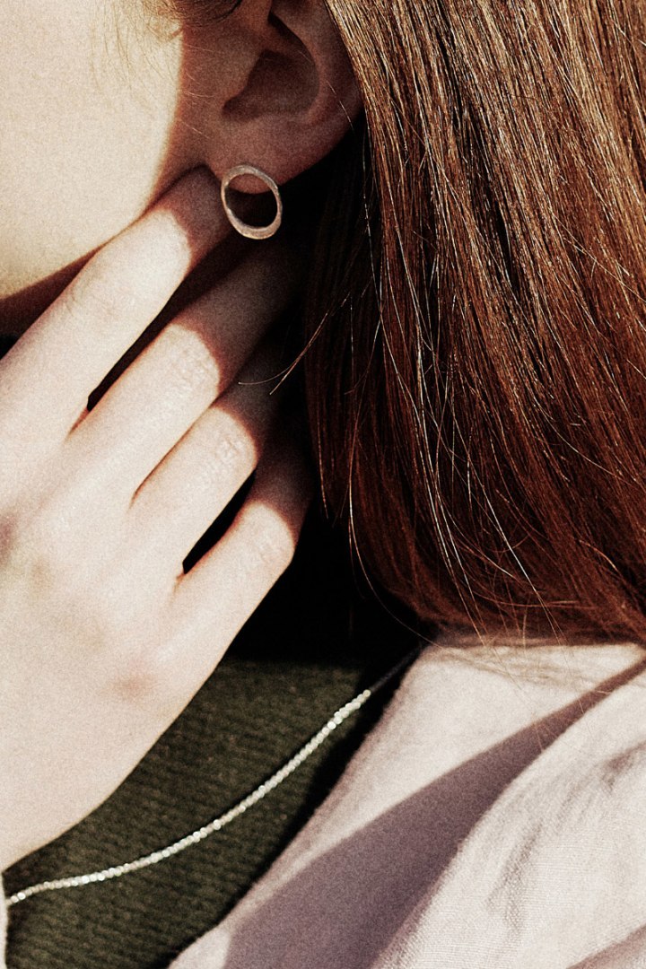 LANE circle / recycled silver earrings LANE circle / recycled silver earrings