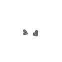 LANE little heart / black silver earrings