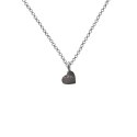 LANE little heart / black silver necklace