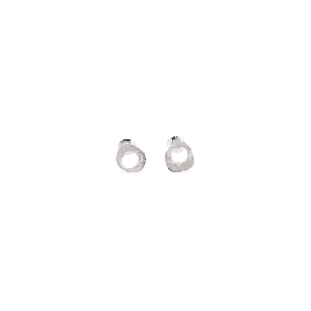 LANE mini circle / recycled silver earrings LANE mini circle / recycled silver earrings