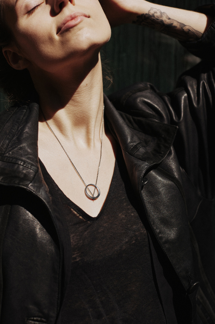 MINIMAL BIG necklace / black silver MINIMAL BIG necklace / black silver