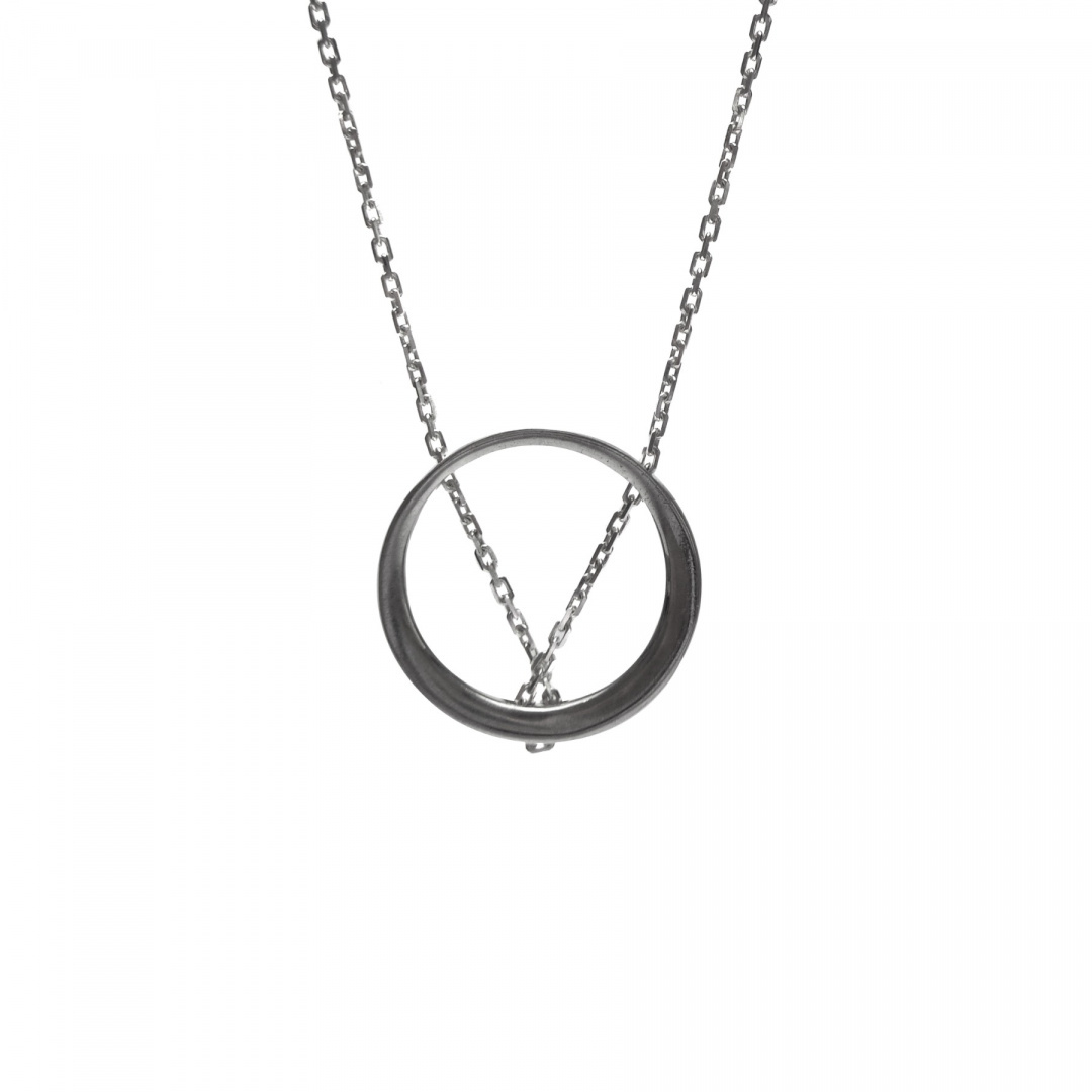 MINIMAL BIG necklace / black silver MINIMAL BIG necklace / black silver