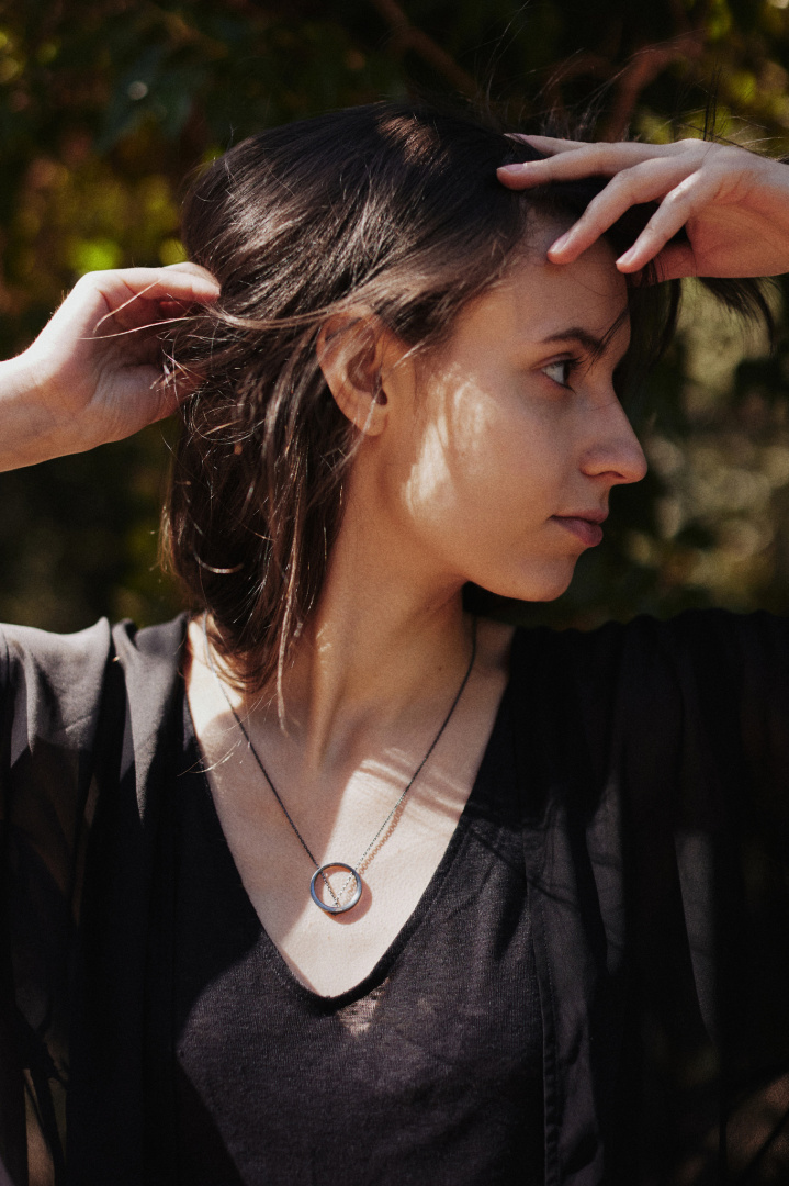MINIMAL BIG necklace / black silver MINIMAL BIG necklace / black silver
