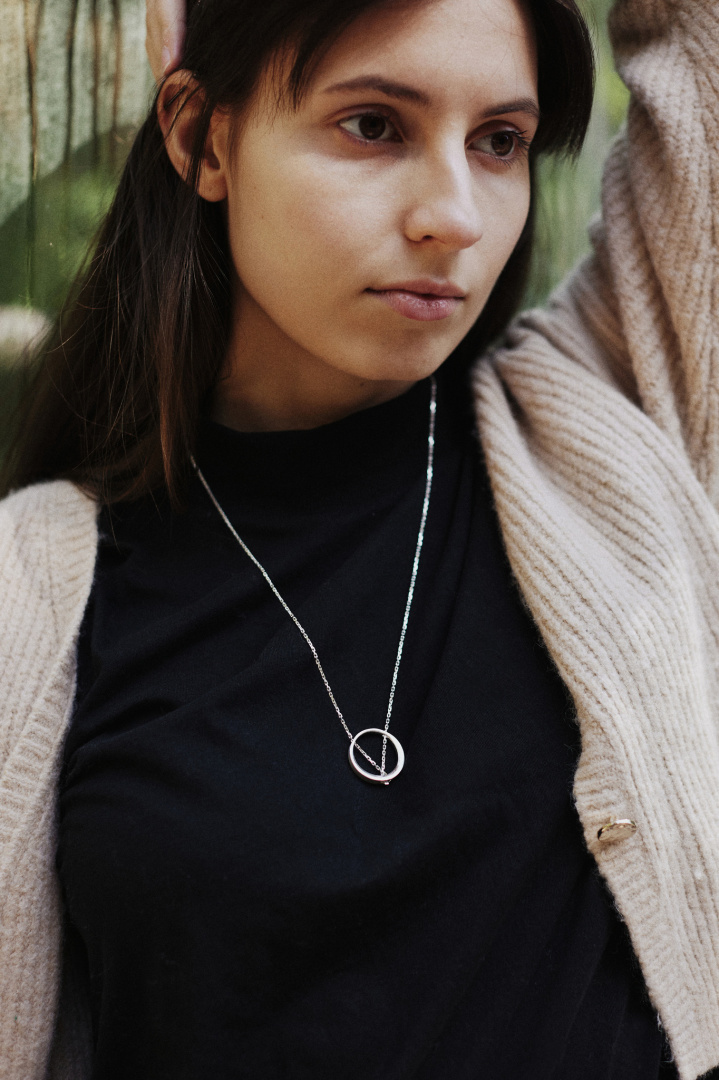 MINIMAL BIG necklace / silver MINIMAL BIG necklace / silver