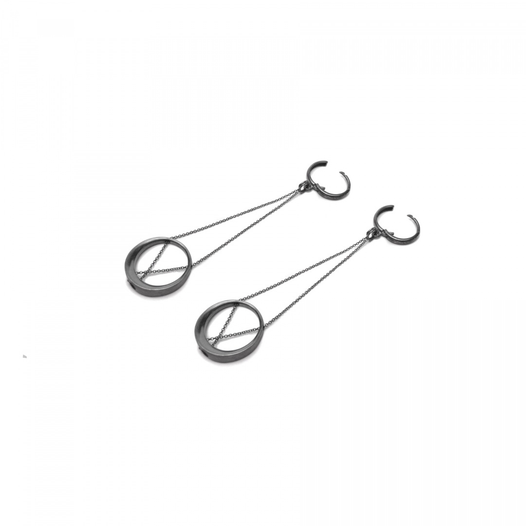 MINIMAL earrings MAXI / black MINIMAL earrings MAXI / black