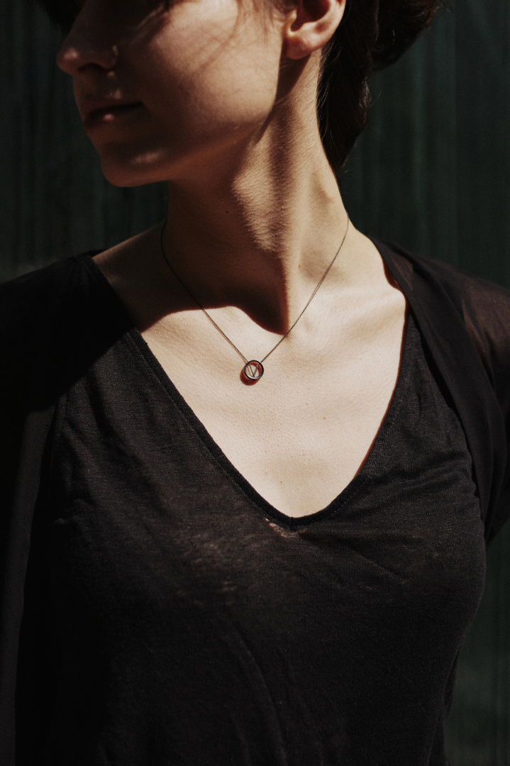 MINIMAL mini necklace / black silver MINIMAL mini necklace / black silver