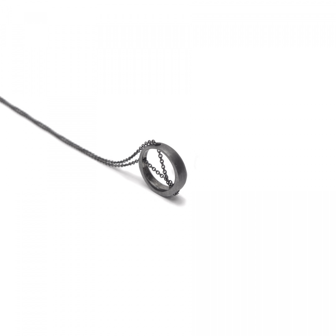 MINIMAL mini necklace / black silver MINIMAL mini necklace / black silver