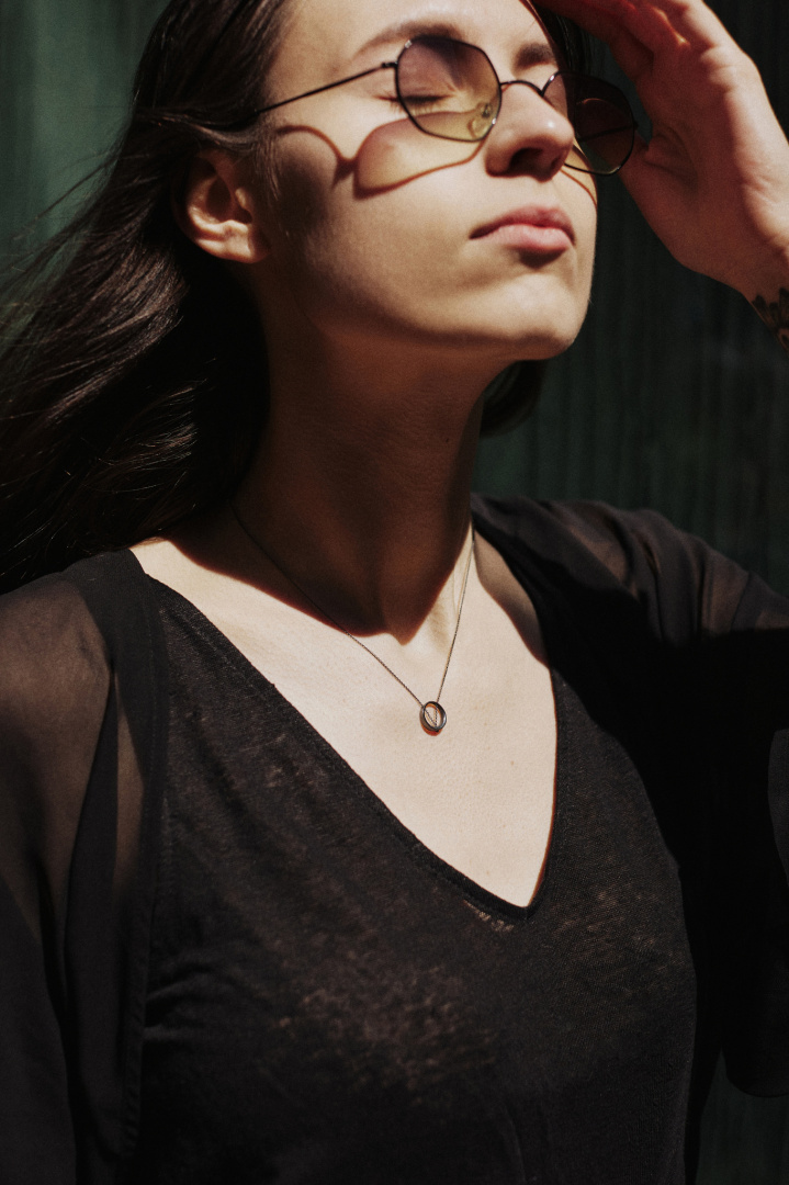 MINIMAL mini necklace / black silver MINIMAL mini necklace / black silver