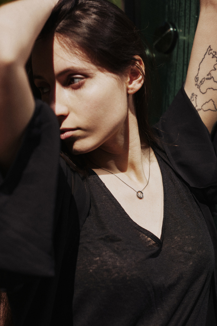 MINIMAL mini necklace / black silver MINIMAL mini necklace / black silver
