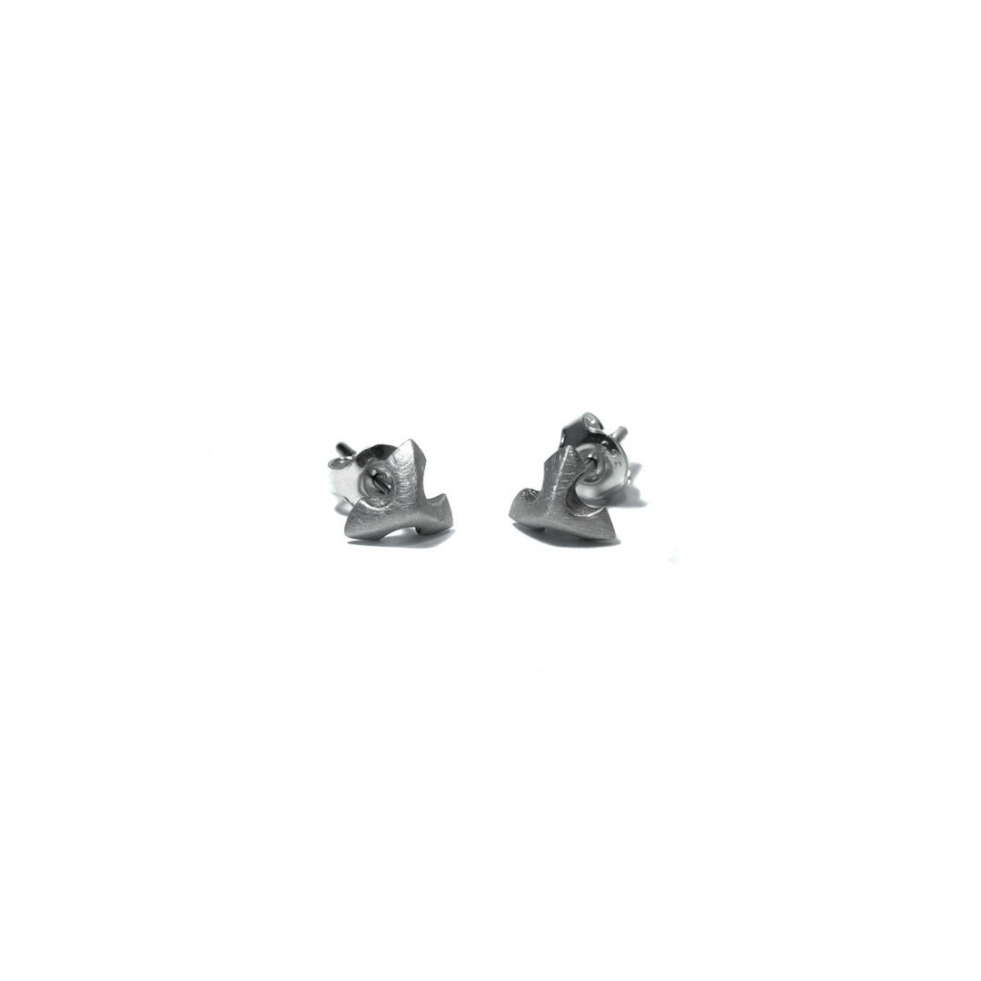 ROSETTE mini / black silver earrings ROSETTE mini / black silver earrings