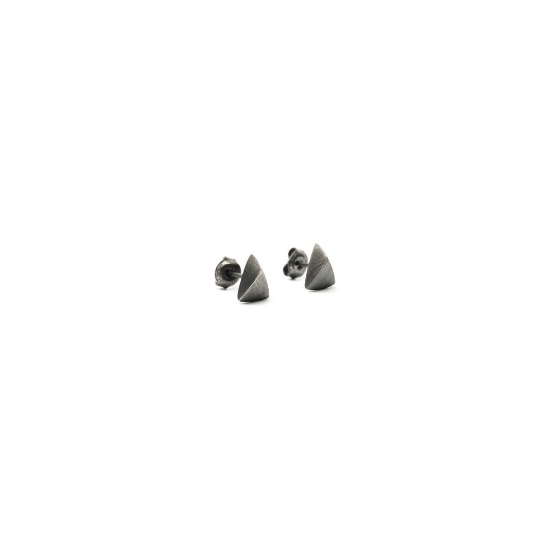 TRI mini / black silver earrings TRI mini / black silver earrings
