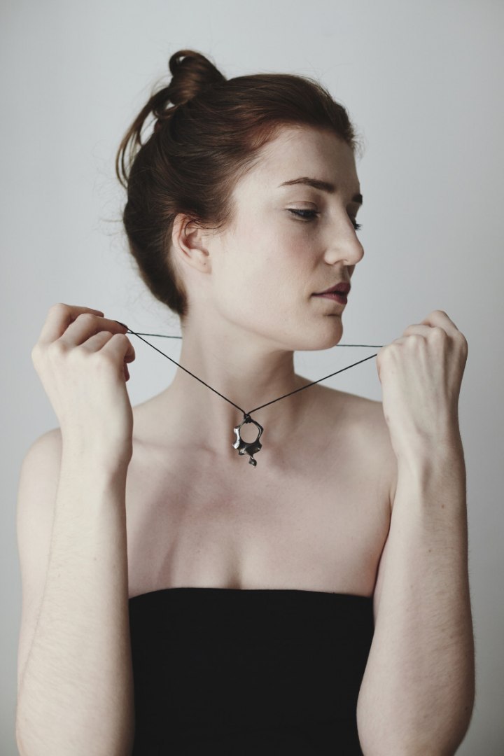 WAVES / BLACK silver ring and necklace WAVES / BLACK silver ring and necklace