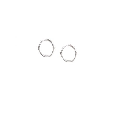 WAVES Circle / silver earrings
