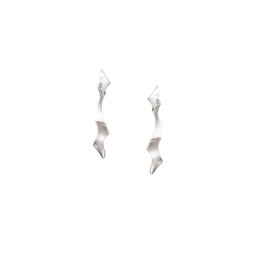 WAVES Straight / silver earrings