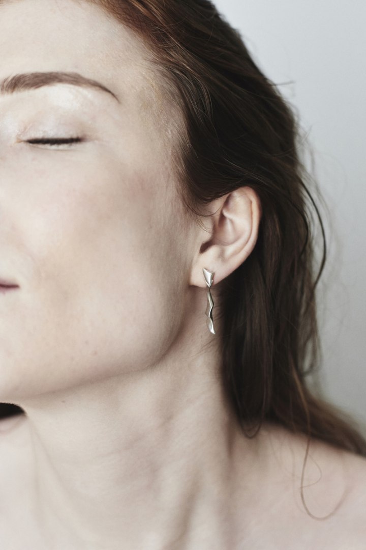 WAVES Straight / silver earrings WAVES Straight / silver earrings