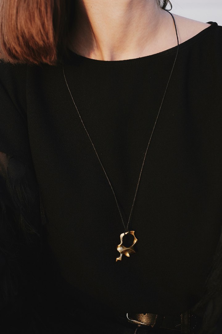 WAVES / brass ring and necklace WAVES / brass ring and necklace